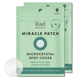 Rael Pimple Patches, Miracle Microcrystal Spot Cover - Hydrocolloid Acne Pimple Patch with Tea Tree Oil, Early Stage Zits and Blemish, Korean Skin Care (18 Count)