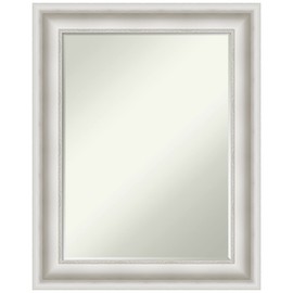Amanti Art Silver Bathroom Mirror for Over Sink, 30x24 Parlor Silver Rectangle Vanity Mirror, Medium Traditional Frame, Hangs Horizonally and Vertically, Bathroom Wall Decor, Petite Bevel Edge