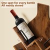 Hoctieon Wine Rack Wall Mounted, 6 Bottles Wood Wine Rack