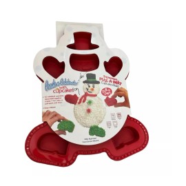 Lifetime Create N Celebrate Christmas Snowman Pull A Part Cupcake Silicone Mold NEW Bake