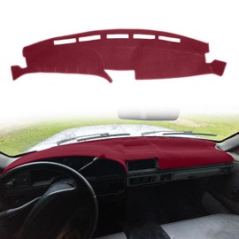 puxhig Dashboard Cover Custom Fit for Ford F150 F250 F350 Bronco Pickup Truck 1992 1993 1994 1995 1996 1997 Dash Cover Mat Pad Carpet (Maroon)