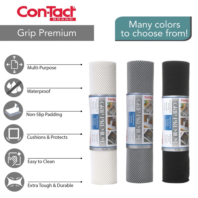 Con-Tact Brand Grip Premium Shelf Liner, Thick and Non-Adhesive Drawer
