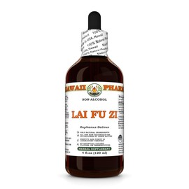Lai Fu Zi (Raphanus Sativus) Dry Seed Glycerite, Made in Hawaii, All Natural, Vegan, Lab Tested Alcohol-Free Liquid Extract - 4 fl.oz