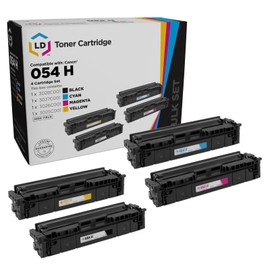 LD Products Compatible Toner Cartridge Replacements for Canon 054 (Black, Cyan, Magenta, Yellow, 4 Cartridge Pack) Compatible with Canon Color imageCLASS MF642Cdw MF641Cw MF644Cdw LBP622Cdw