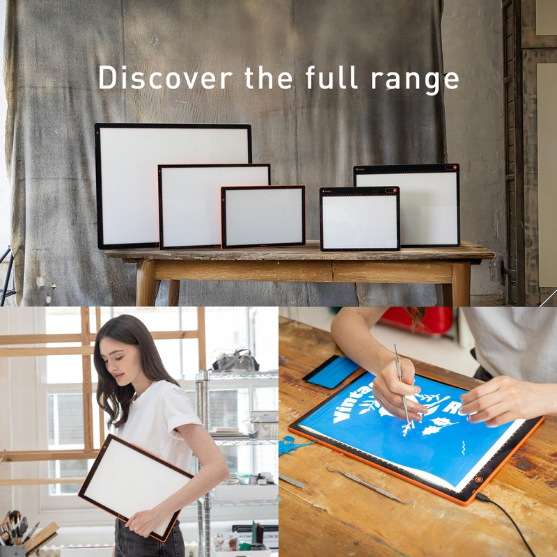 Wafer 1 Light Pad (A4) – Dimmable Brightness with Memory