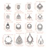 PandaHall 96pcs Chandelier Component Links Charms Pendant Antique Silver Multi