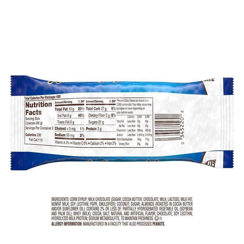 9 SHANI'S Joy Candy Bars Chocolate Coconut & Almond Treat