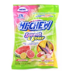 Morinaga HI-CHEW Fruity Chewy Candy - Sweet & Sour Mix 3.17 oz (Pack of 2)