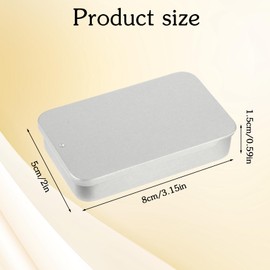 3 Pcs Small Dental Floss Case Metal Portable Compact Pick Dispenser Tin Sliding Refillable Flosser Organizer Box Mini Holder for Pill Oral Care Travel Hotels Dating Dinners Teeth Cleaning