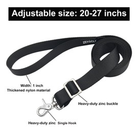 Adjustable Bimini Boat Top Straps,Single Hooks Marine Awning Webbing Straps,with kirsite Heavy Duty Snap Hooks,Boat Awning Hardware Accessories,Premium Canopy Strap (2, 20~27 ")