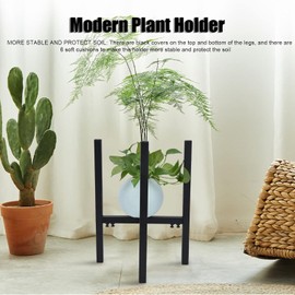 Soporte ajustable para plantas en interiores, soporte moderno para plantas, soporte alto de metal para uso en interiores y exteriores, 23-37 cm