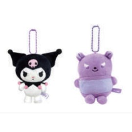 Azalea TK-0506544 [Sanrio Characters] Plush Mascot Key Holder [Kuromi and Baku] [Key Ring] [Charm] [Key] [Doll] [Doll Set] [Set of 2] [Pair ] [Match] [Miscellaneous Goods] [Cute], -