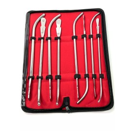 CYNAMED USA GERMAN STAINLESS VAN BUREN DILATOR URETHRAL SOUNDS 8 PIECES SET OB/Gyn Surgical