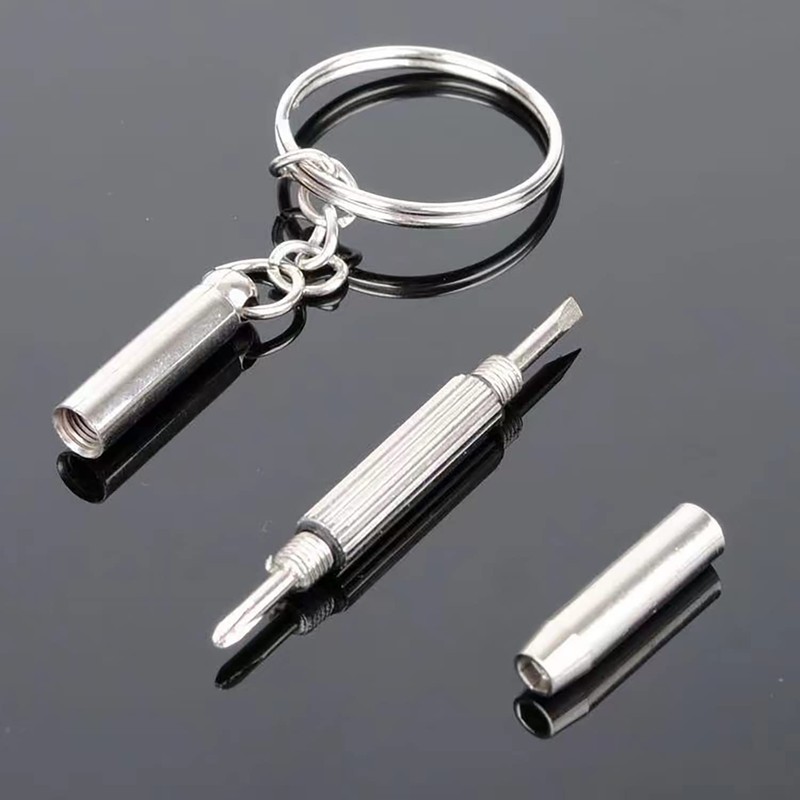 Screwdriver Key Ring for Glasses Repair Sunglasses Repair Double-Sided 2
