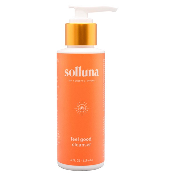Solluna by Kimberly Snyder Feel Good Cleanser — Deep Cleans, Soothes & Moisturizes — Gentle pH Balanced Anti-Aging Facial Cleanser — Natural Oils & Plant Extracts for a Clear & Youthful Complexion