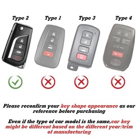 Xotic Tech 2X Black Soft TPU Full Covered Seal Folding Key Fob Cover Holder Shell Compatible with Toyota Camry Corolla RAV4 Highlander Land Crusier 86 Avalon 4Runner Yairs Challenger Tundra