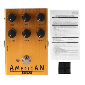 Electric Guitar Effects Drive Pedal Effector Simulating Guitar Distortion and Overdrive Effects AN 34 Gold
