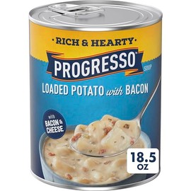 Progresso Loaded Potato with Bacon and Cheese Soup, Rich and Hearty Canned Soup, 18.5 oz