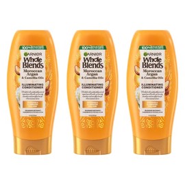 Garnier Whole Blends Illuminating Conditioner Moroccan Argan and Camellia Oils Extracts, 12.5 fl. Oz (Packaging May Vary), 3 Count