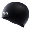 TYR Unisex Adult All-season Wrinkle-Free Silicone Swim Cap, Black, 0