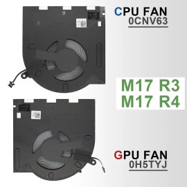 Dell 1 Pair OEM CPU + GPU Cooling Fan For DELL Alienware M15 M17 R3 R4 R5 R6 Laptop - M17 R4 0H5TYJ 0CNV63