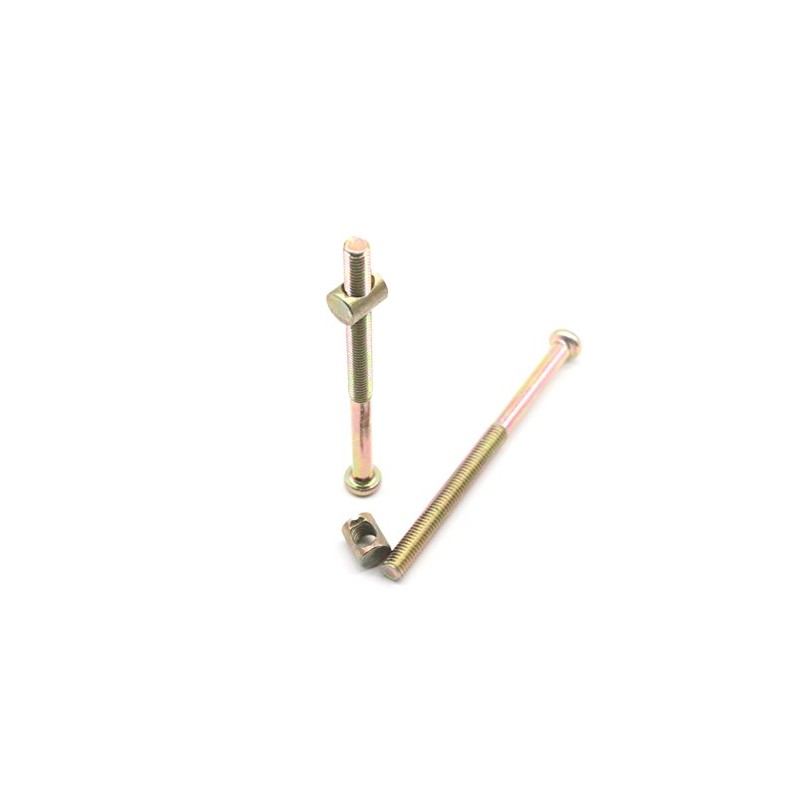 binifiMux 10-Pack M8x110mm Half Thread Furniture Barrel Screws Bolt Nuts