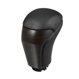 X AUTOHAUX Automatic Gear Shift Knob Compatible for Toyota Highlander 2014-2019, Durable Faux Leather Plastic Black Undrilled Mahogany Pattern