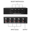 Audio Switcher, Audio Switch 4 in 1 Out, Audio Switch