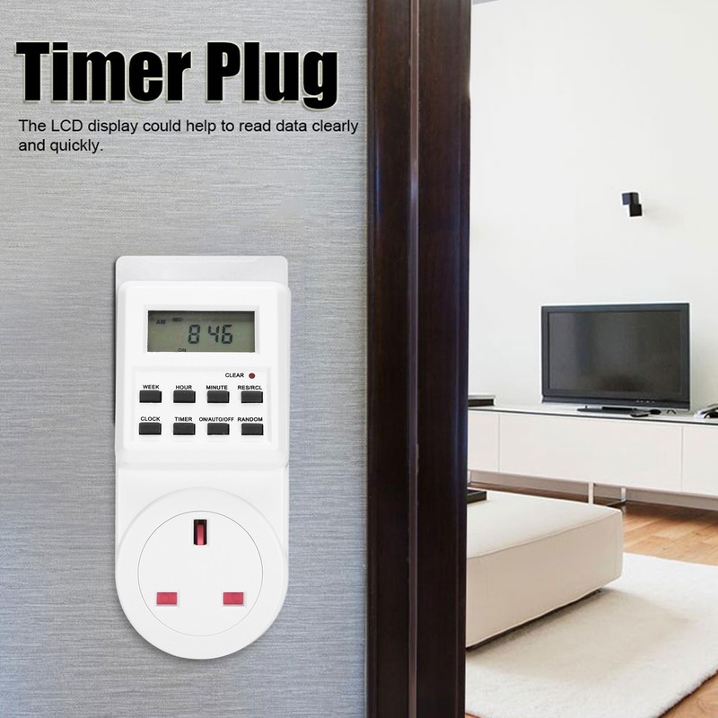 Timer Switch Plug Intelligent Programmable Outlet Timer Socket for Electrical