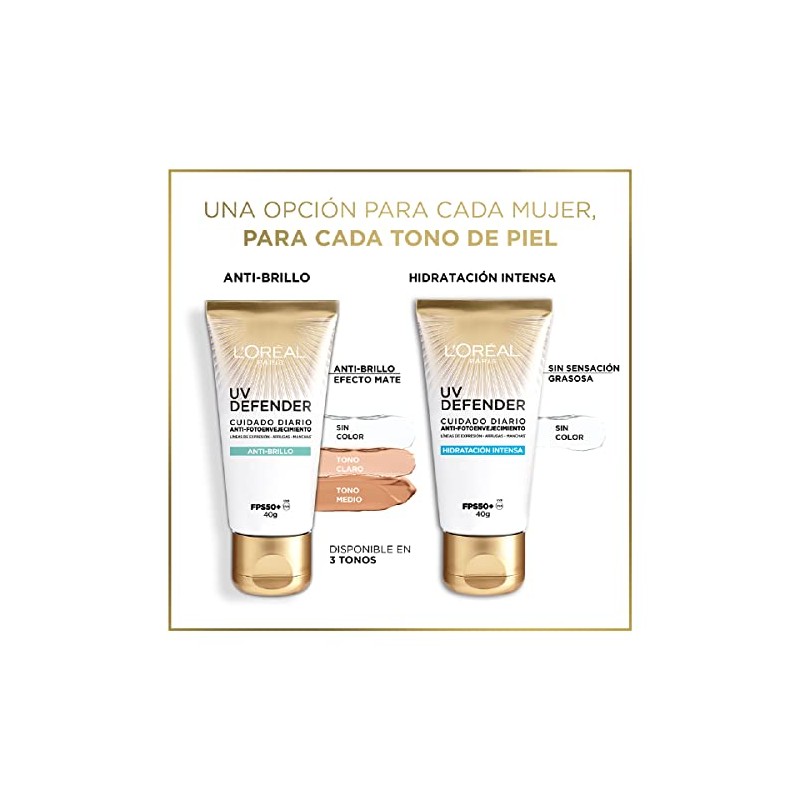 L'Oréal Paris Kit 2 pack Protector solar facial FPS50+ UV