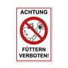 Strobo Achtung Füttern verboten ! Sign, 20 x 30 cm,