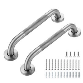 Grab Bars for Shower, 1 Pack 12-Inch Anti Slip Shower Handles for Elderly, Safety Shower Grab Bar, Stainless Steel Handicap Grab Bars for Bathroom,Toilet (Brushed Nickel, 1" Diameter)