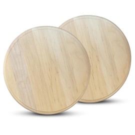 PARENCE – Set di 2 tavole di legno rotonde da 23 cm – tavola da cucina in legno per tagliare, servire e presentare – tavola rotonda robusta e versatile – 2 pezzi