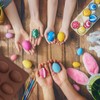 2-pack Easter Egg Silicone Molds for Cake Decorating,Peanut Butter Chocolate,