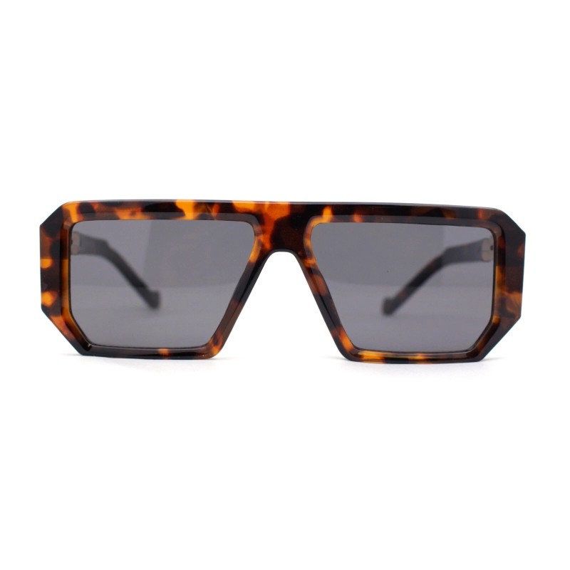 SA106 Flat Top Mobster Angular Modern Metal Hinge Racer Sunglasses