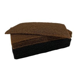 VSM Abrasives Non-Woven Hand Pads, 6"x 9", Coarse Duty Pack - 5 Coarse (Tan) and 5 Medium (Black), Pack of 10 Scuff Pads