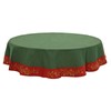 Mr Crimbo 70" Round Christmas Tablecloth Green Red Holly Polyester