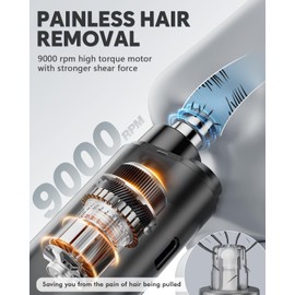 Carego Nose Hair Trimmer for Men and Women, 2024 Professional Painless Rechargeable Nose and Ear Clipper with High Torque Motor and Double-Edged Blade for Smoother Cutting, Compact Design for Travel