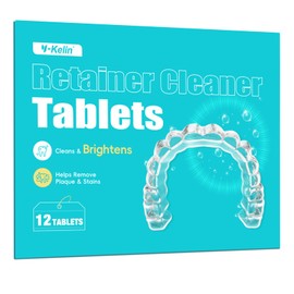 Y-Kelin Y-Kelin Retainer Cleaner,Retainer Cleansing Tablets, Denture Cleaning Tablet, Retainer,Dentures,Mouth Guard Cleaner 12 Tablets