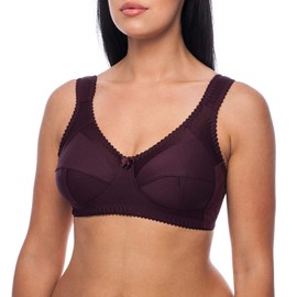 frugue Comfort Wireless Non Wired Support Bra Purple 40 D