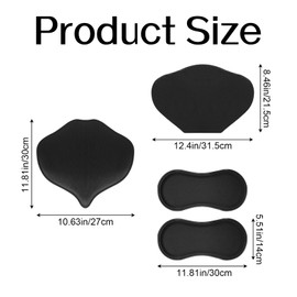 4pcs Abdominal Side Compression Boards Set, Sponge Material Lipo Foam Lateral Protectors with Abdominal Flat Compression Board and Lumbar Shaping Back Panel for Post Surgery Recovery(Black)