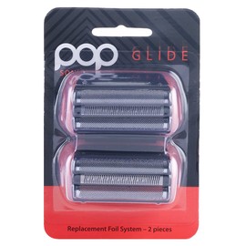 Pop Sonic Glide Shaver Replacement Foil Heads - Red - Set of 2