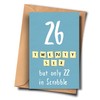 Funny 26th Birthday Card for Him & Her - Blank