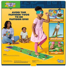 Hasbro Gaming Don't Step in It! Preschool Game I Blindfolded, Poop Party Game | Spinner with 8 Fun Animal Moves | Ages 4+| 1+ Players I Funny Kids Board Games