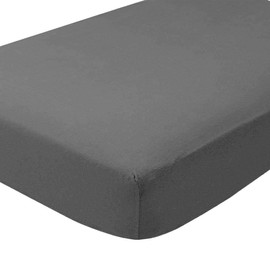 Bare Home Flannel Fitted Bottom Sheet 100% Cotton, Velvety Soft Heavyweight - Double Brushed Flannel - Deep Pocket (King, Grey)