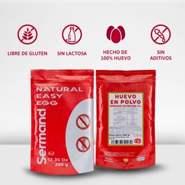 Egg Powder (350 g) | Pasteurised Egg in Powder Form | Dried Egg | No Additives | Gluten Free & Lactose Free | Zip Bag Packaging