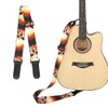 Leather Shoulder Strap Guitar Parts Flame‑Skull‑Pattern Print‑Type Adjustable Length