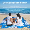 Oversized Sandproof Beach Blanket (83"x81"), Extra Large Beach Sheet for