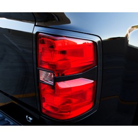 Razer Auto Glossy Black Trim Taillight Cover for 2014-2015 Chevy Silverado 1500
