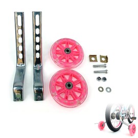 Growth Support Adjustable Safety Training Wheel for 12-20 Inch Kids Bicycle (Pink)